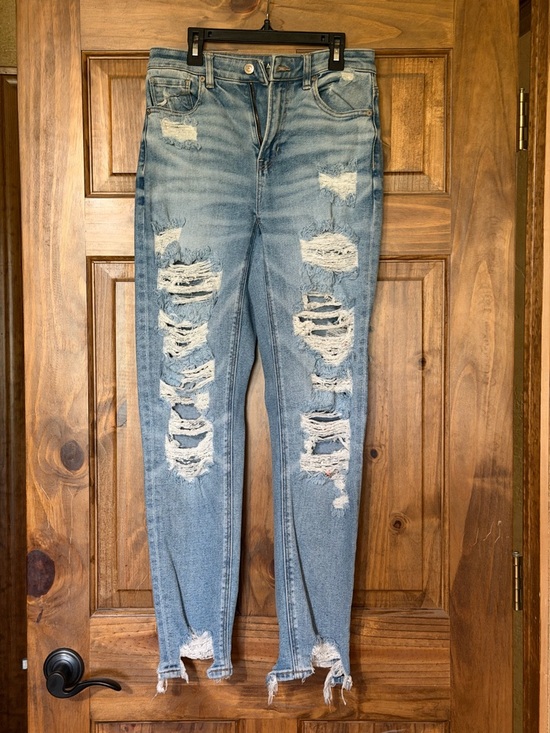 American Eagle Outfitters Denim - American Eagle Outfitters Light Blue Distressed Skinny Jeans